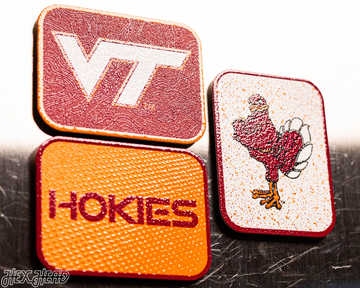 Virginia Tech Hokies - SET of 3 Magnets