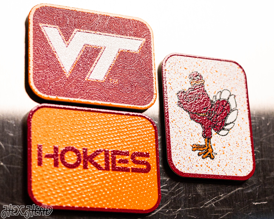 Virginia Tech Hokies - SET of 3 Magnets