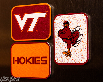 Virginia Tech Hokies - SET of 3 Magnets
