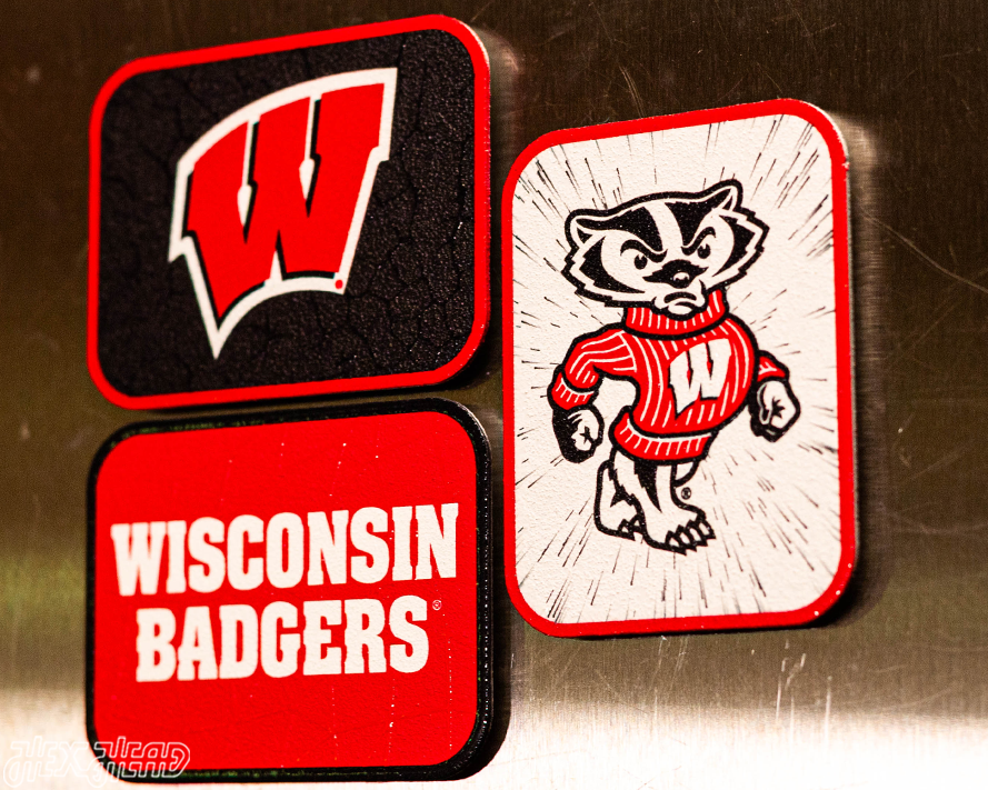 Wisconsin Badgers - SET of 3 Magnets