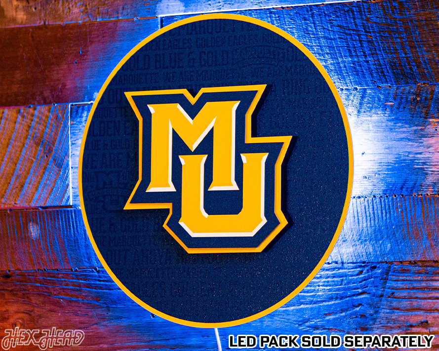Marquette University CRAFT SERIES 3D Embossed Metal Wall Art