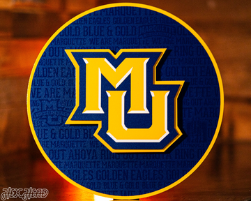Marquette University CRAFT SERIES 3D Embossed Metal Wall Art