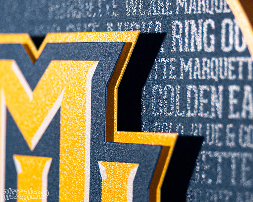 Marquette University CRAFT SERIES 3D Embossed Metal Wall Art