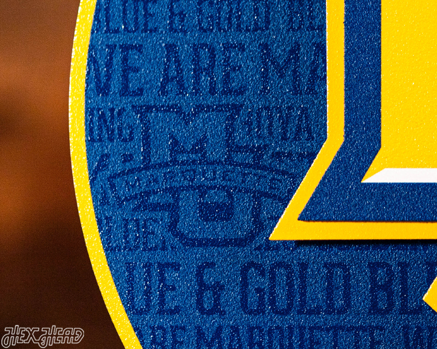 Marquette University CRAFT SERIES 3D Embossed Metal Wall Art