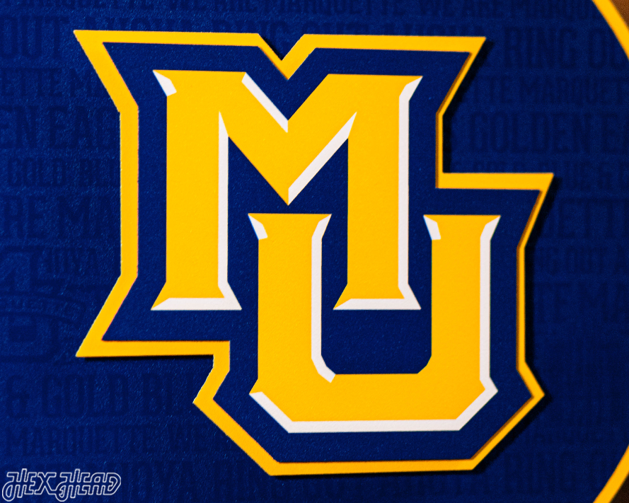 Marquette University CRAFT SERIES 3D Embossed Metal Wall Art