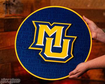 Marquette University CRAFT SERIES 3D Embossed Metal Wall Art