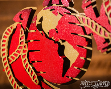 United States Marine Corps Eagle, Globe and Anchor 3D Vintage Metal Wall Art