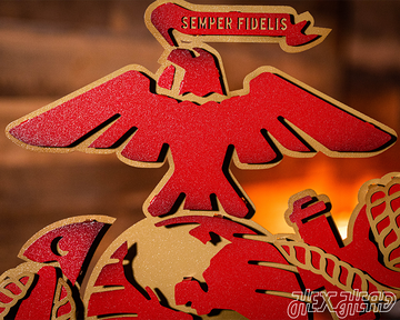 United States Marine Corps Eagle, Globe and Anchor 3D Vintage Metal Wall Art