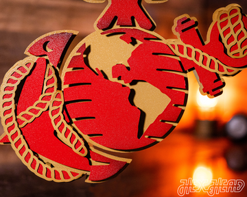 United States Marine Corps Eagle, Globe and Anchor 3D Vintage Metal Wall Art