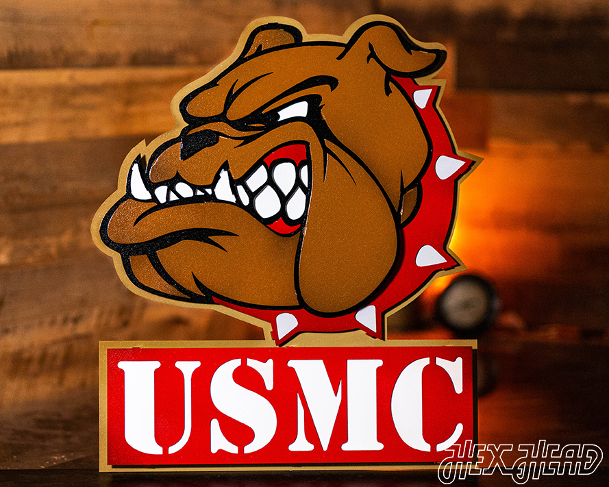 USMC Marine Corps "Bulldog" 3D Vintage Metal Wall Art