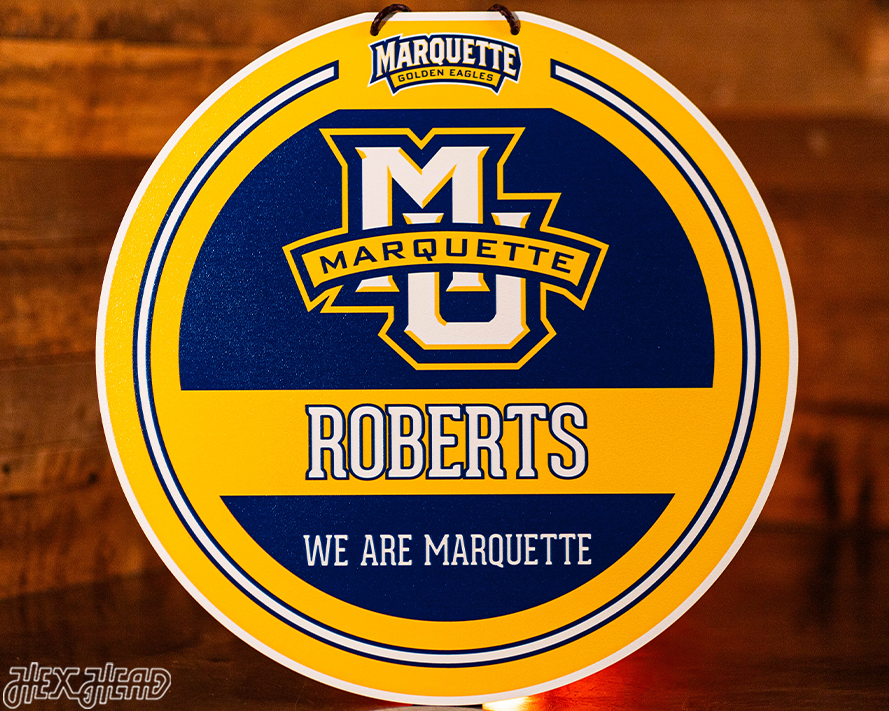Marquette University Personalized Monogram Metal Art