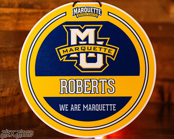 Marquette University Personalized Monogram Metal Art