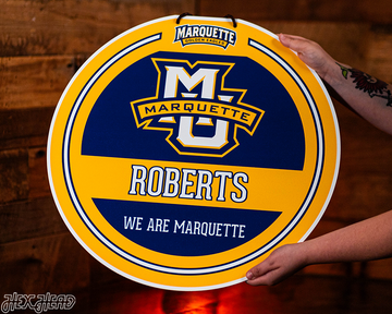 Marquette University Personalized Monogram Metal Art