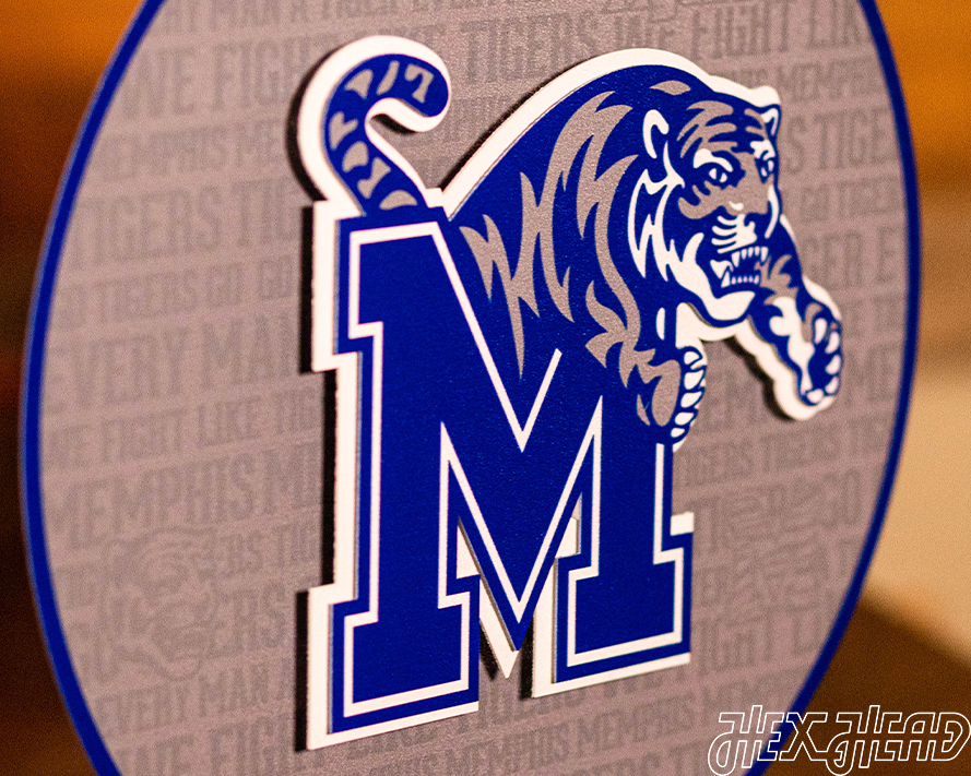 Memphis Tigers CRAFT SERIES 3D Embossed Metal Wall Art