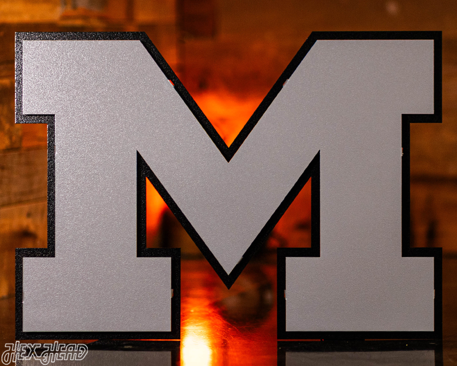 MONOCHROME - Michigan Wolverines "Block M" Metal Wall Art