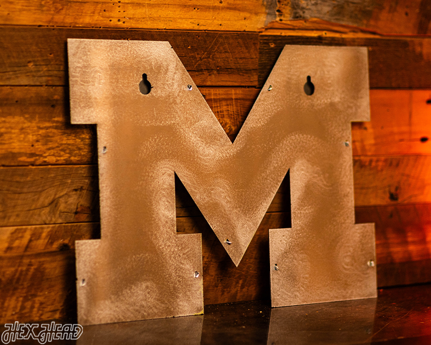 MONOCHROME - Michigan Wolverines "Block M" Metal Wall Art