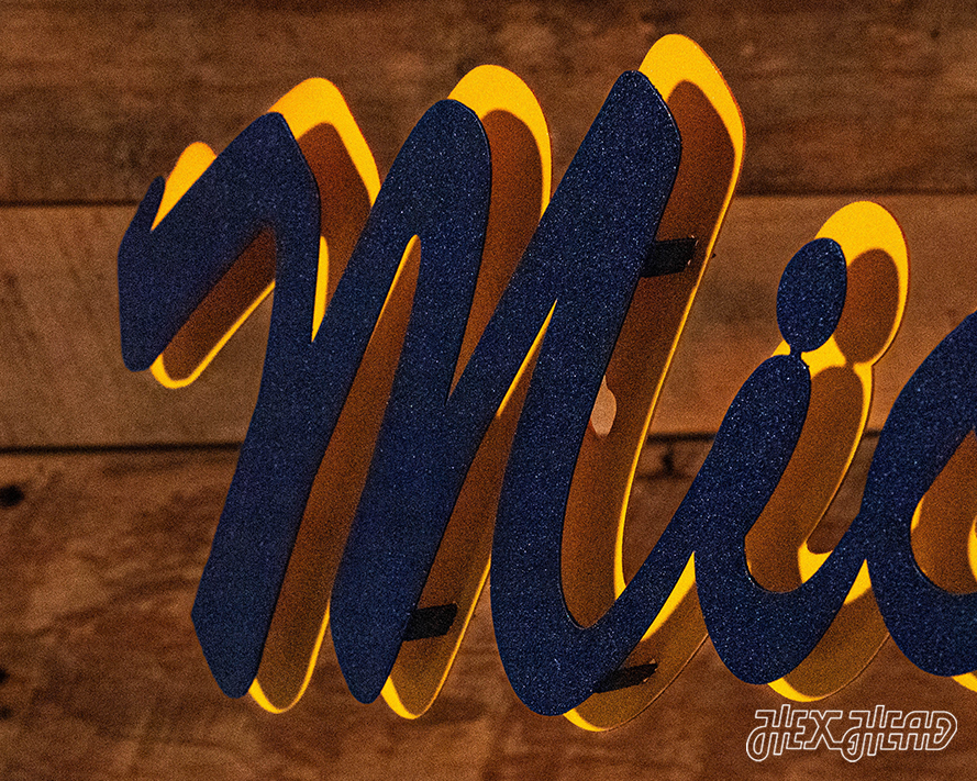 Michigan "Michigan" Script Metal Wall Art