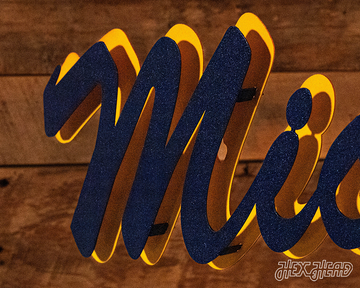 Michigan "Michigan" Script Metal Wall Art