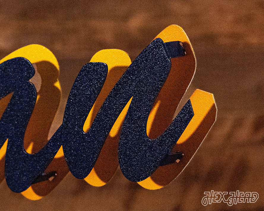 Michigan "Michigan" Script Metal Wall Art