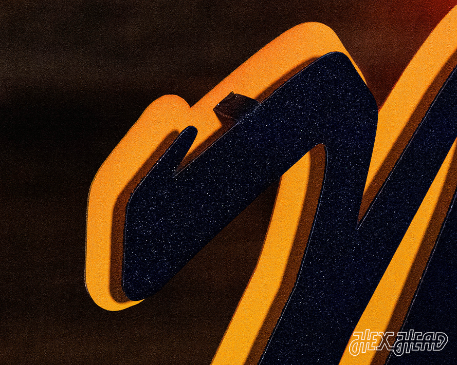 Michigan "Michigan" Script Metal Wall Art