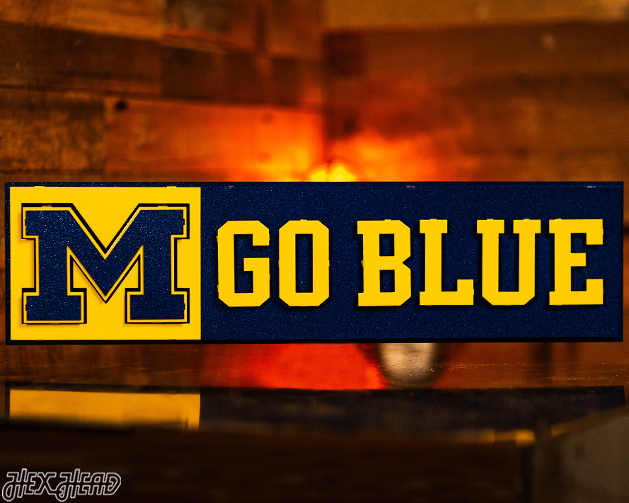 Michigan "GO BLUE!" 3D Metal Wall Art