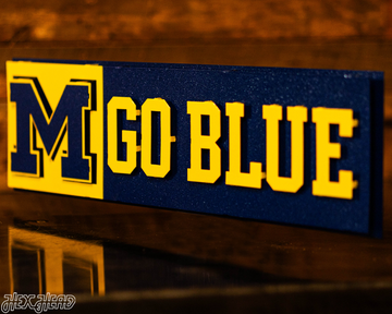 Michigan "GO BLUE!" 3D Metal Wall Art