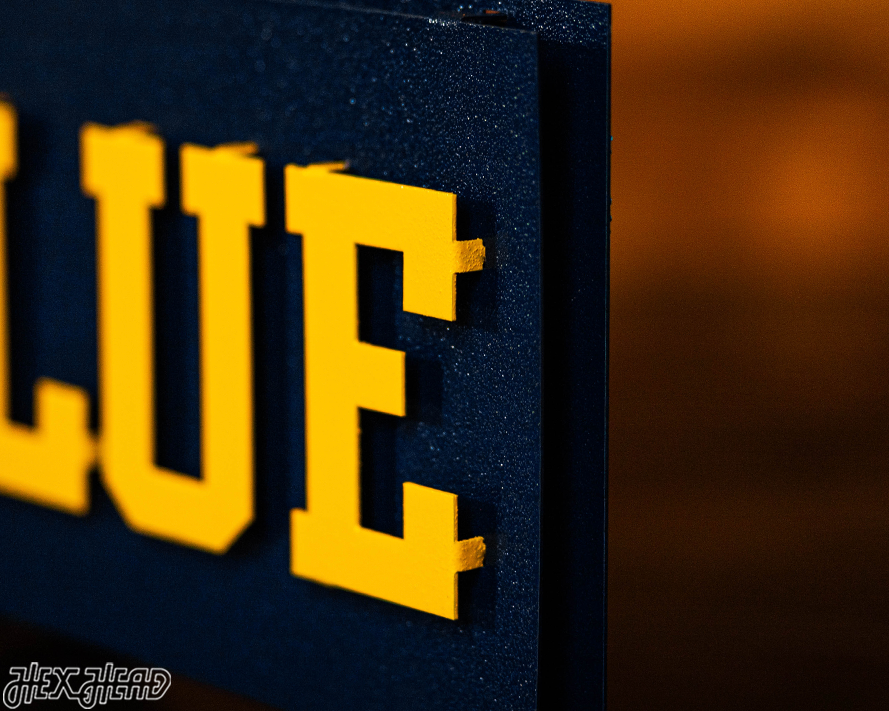 Michigan "GO BLUE!" 3D Metal Wall Art