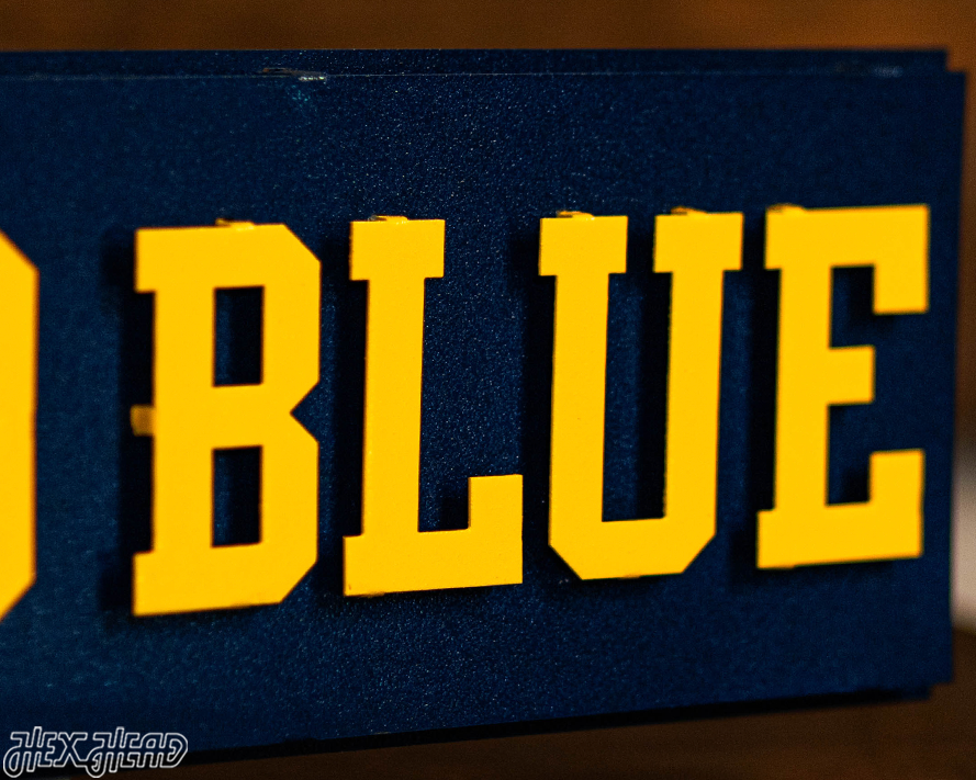 Michigan "GO BLUE!" 3D Metal Wall Art