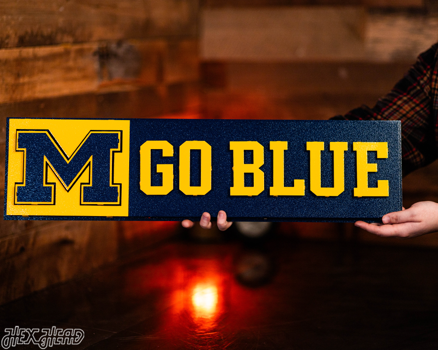 Michigan "GO BLUE!" 3D Metal Wall Art