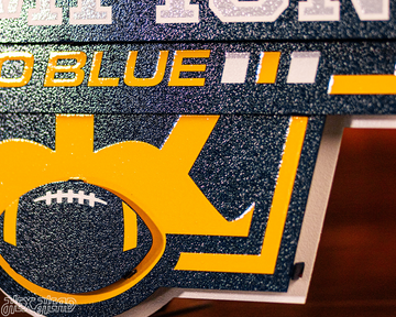 Michigan Wolverines Official 2023 National Champions 3D Vintage Metal Wall Art