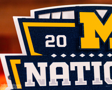 Michigan Wolverines Official 2023 National Champions 3D Vintage Metal Wall Art