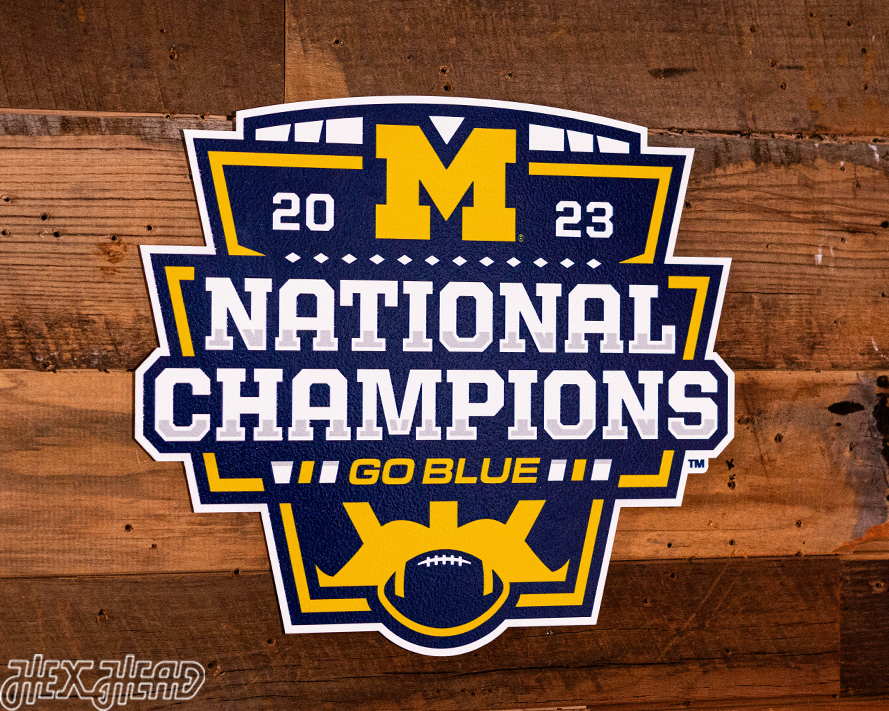 VARSITY Collection-  13 1/2" SINGLE layer Michigan Wolverines 2023 National Champions