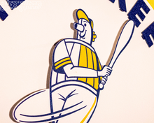 Load image into Gallery viewer, Milwaukee Brewers &quot;1970 BARREL MAN&quot; 3D Vintage Metal Wall Art
