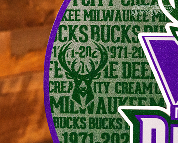 Milwaukee Bucks CRAFT SERIES 3D Embossed Metal Wall Art
