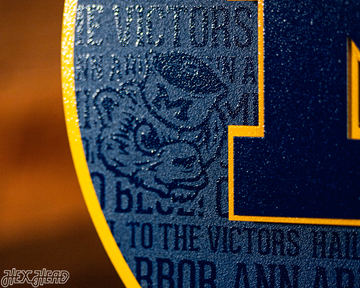 Michigan Wolverines 'Block M" CRAFT SERIES 3D Embossed Metal Wall Art