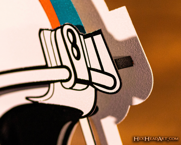 Miami Dolphins BLITZ Collection - 8 Layer Helmet 3D Vintage Metal Wall Art