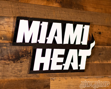 Miami Heat Wordmark 3D Vintage Metal Wall Art