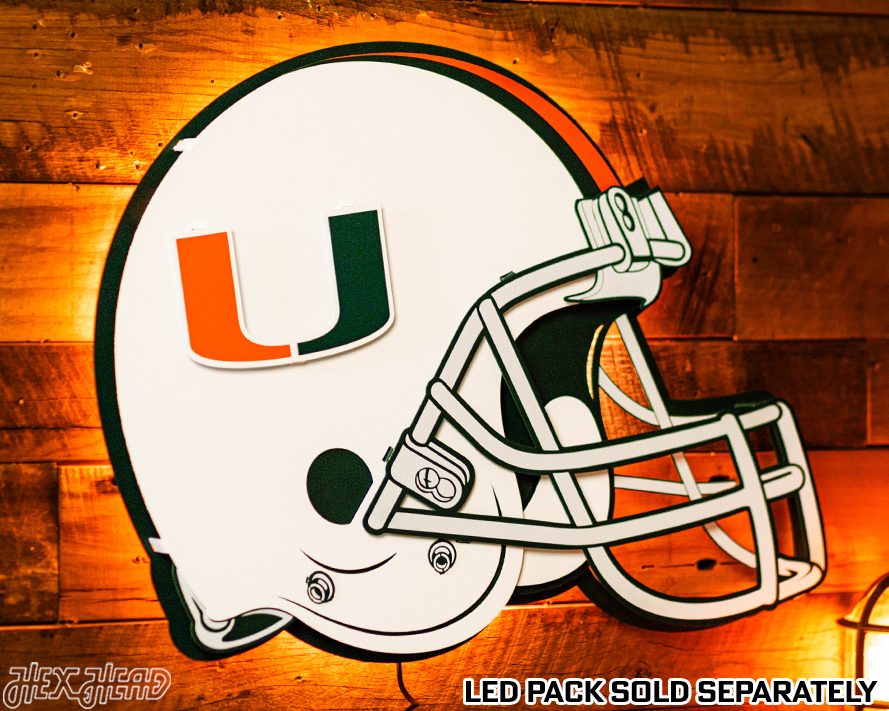 Miami Hurricanes BLITZ COLLECTION - 8 LAYER 3D Metal Wall Art