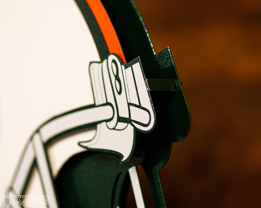 Miami Hurricanes BLITZ COLLECTION - 8 LAYER 3D Metal Wall Art