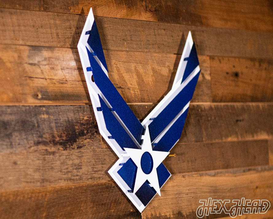 United States Air Force USAF "HAP" Arnold Wings 3D Metal Wall Art