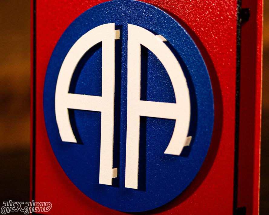 US Army 82nd Airborne "AA" Patch 3D Metal Wall Art