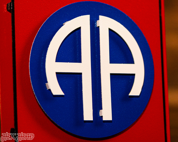 US Army 82nd Airborne "AA" Patch 3D Metal Wall Art