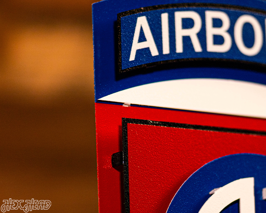 US Army 82nd Airborne "AA" Patch 3D Metal Wall Art