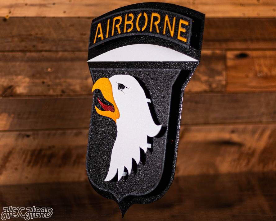US Army 101st Airborne Patch 3D Metal Wall Art