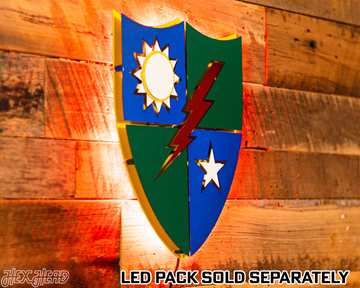 US Army 75th Regiment Rangers Shield 3D Vintage Metal Wall Art