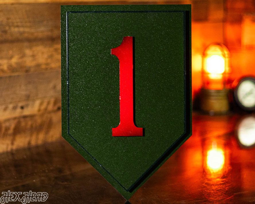 US Army 1st Infantry Patch 3D Metal Wall Art