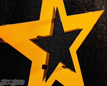 US Army STAR Patch 3D Metal Wall Art