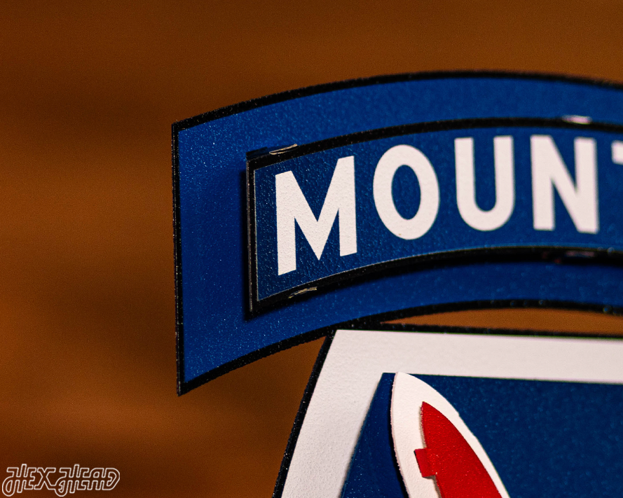 US Army 10th Mountain Patch 3D Metal Wall Art