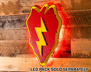 US Army 25th Infantry "Tropic Lightning" Patch 3D Metal Wall Art