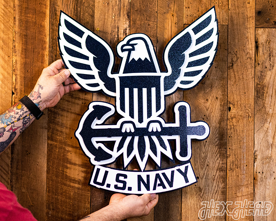 United States Navy "EAGLE" 3D Vintage Metal Wall Art